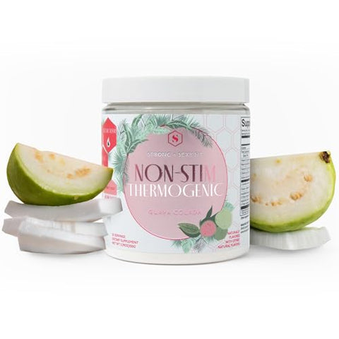 Strong + Sexy Fit - Strong Sexy Fit: Suplemento para Saúde, Controle de Apetite e Metabolismo, Bebida em Pó sem Cafeína para Mulheres, Sabor Guava, 100g