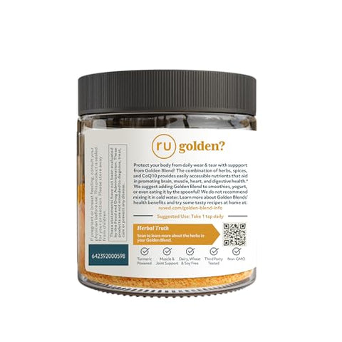 R-U VED - Ruved Golden Blend: Suporte Muscular, Articular e Digestivo de Alta Absorção, Suplemento Herbal Ayurvédico, 120g Pó