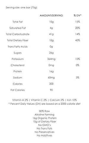 Organic Food Bar - Barra de Alimentos Orgânicos – Active Greens, 2,4 Onças (Pacote com 12)