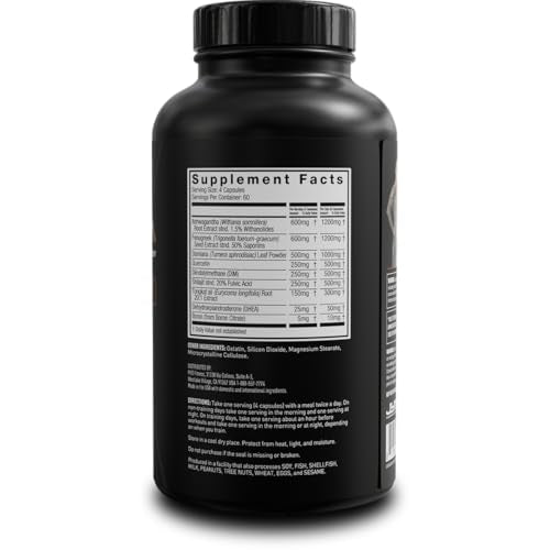 JYM Supplement Science - Alpha JYM X Otimização Avançada de Hormônios, Vitalidade, Otimização, DHEA, Ashwagandha, Boro, Shilajit, Feno Grego, Eurycoma, Damiana, Quercetina, DIM, Ciência Suplementar JYM