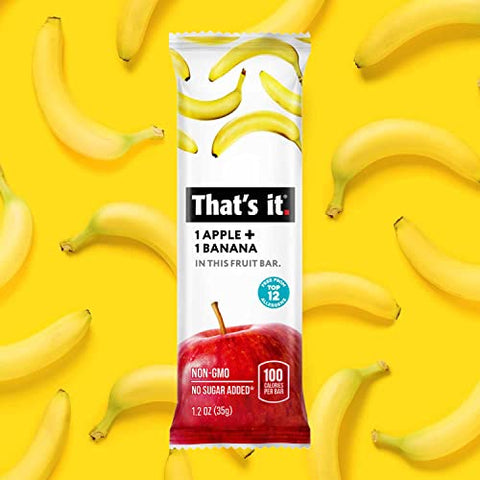 That's it. - Barra de Frutas 100% Natural de Maçãs e Bananas da That’s It Nutrition, Paleo para Crianças – 50g