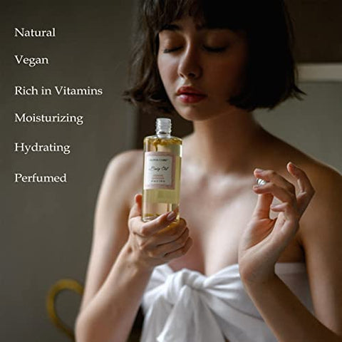 Óleos Corporais Olivia Care 3 Pack: Damasco Figos, Rosa Francesa, Jasmim Gardênia – Perfumes Naturais Para Mulheres