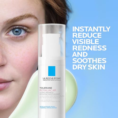 Toleriane Rosaliac AR Creme Redutor de Vermelhidão Visível | Creme Corretor de Cor para Pele Sensível com Pigmentos Verdes | Calmante e Hidratante | 40g - La Roche-Posay