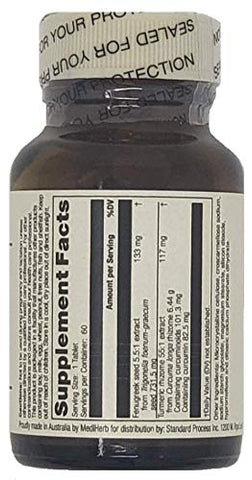Medi Herb - Turmeric Forte: Poderoso Antioxidante Natural – 100% Puro e Concentrado – 60 Cápsulas
