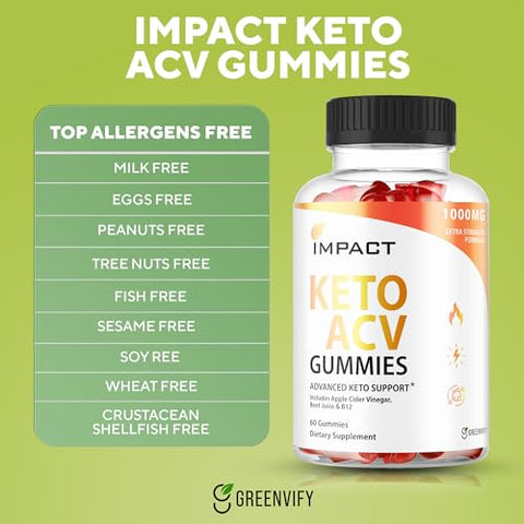 Generic - Impact Keto ACV Gummies – Gomas de Keto Acv Avançadas para Perda de Peso – Marca Impact Keto