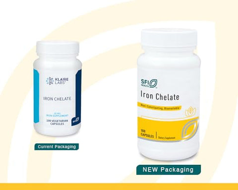 Ferrous Bisglycinate Chelate – Suplemento de Ferro 30mg – Alta Absorção e Tolerância – Marca Klaire Labs - Klaire Labs