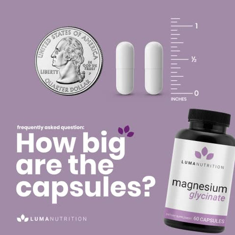 Magnésio Glicinato 1000mg (500mg por Cápsula) – Suplemento Puro de Magnésio – Quelado para Máxima Absorção – 60 Cápsulas
