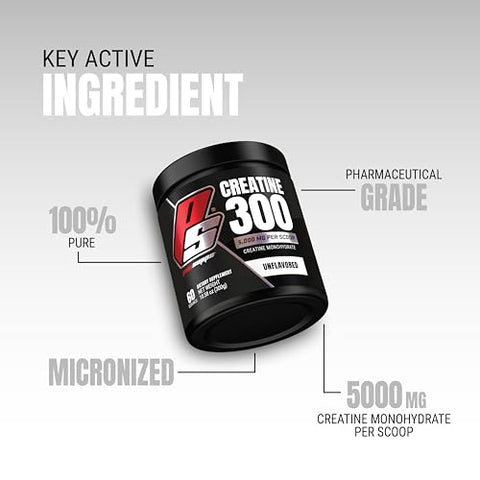 Creatine 300 – Monohidrato de Creatina Micronizada de Grau Farmacêutico 100%%, 5.000mg, 60 Porções - PROSUPPS