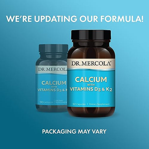 Cálcio com Vitamina D3 – Fortaleça seus ossos com a marca líder em saúde - Dr. Mercola