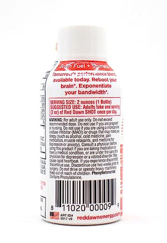 Generic - Red Dawn Brain Fuel – 12 Shots de Energia (60ml) (Mixed Berry)