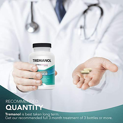 Real Science Nutrition - Tremanol – Suplemento Herbal para Tremor Essencial – Alívio Duradouro para Mãos, Braços e Pernas Trêmulas