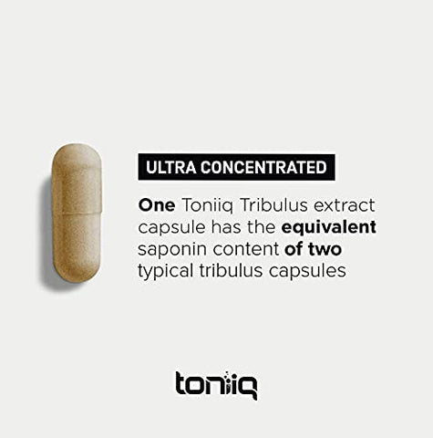 Ultra High Strength Tribulus – Cápsulas de 1300mg de Extrato Concentrado com 95% de Saponinas Esteroídicas – Fórmula para Testosterona – 120 Caps - Toniiq