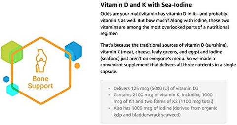 Vitaminas D e K com Sea-Iodine da Life Extension, 90 Cápsulas (Pacote com 2) – Aumente sua saúde com este suplemento essencial!