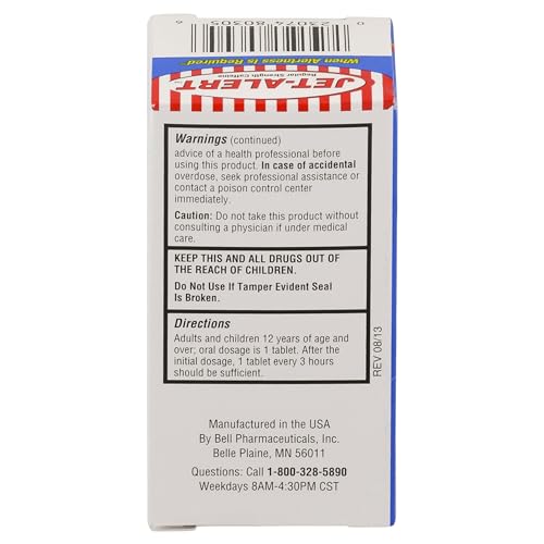 100 MG Cada Comprimido de Cafeína 120 Unidades – Pacote de 3 | Energizante de Marca - Jet-Alert