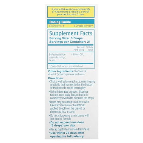 MYLICON - Mylicon Daily Probiotic Drops para Bebês, Alívio de Cólicas e Irritabilidade, 8mL, 21 Doses Diárias