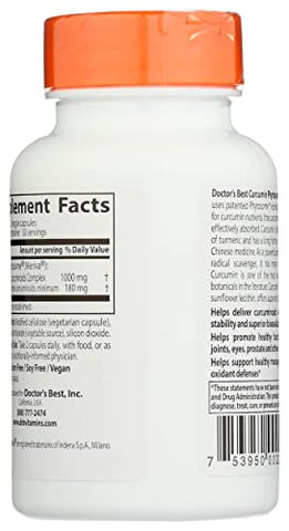 Doctor's BEST - Doctor’s Best Curcumin Phytosome Meriva – 60 Cápsulas Veganas (1 Pacote)