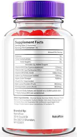 NutraRize - (3 Pack) Gomas BurnWell Keto ACV, Fórmula Avançada de Gomas Burn Well Keto ACV, 1000 MG Vinagre de Maçã, Keto com Vitaminas B e Goma de ACV, Avaliações Oficiais (180 Gomas)
