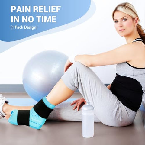 Comfytemp – Envoltório de Gelo para Tornozelo e Pé Grande para Alívio da Fascite Plantar, Elegível para FSA HSA, Tornozeleira para Tornozelo Torcido, Esporão de Calcanhar, Inchaço, Tendinite de Aquiles, Dor, Quente