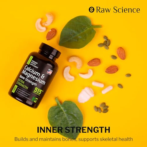 S RAW SCIENCE - Cálcio Citrato com Vitamina D3, K2 – Fortaleça seus ossos – Marca XYZ