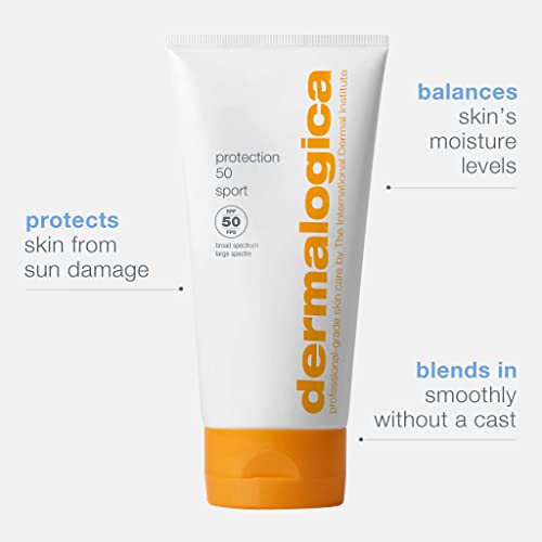 Dermalogica Protection 50 Sport SPF50 – Loção Protetora Solar de Amplo Espectro (150 ml) – Fórmula Resistente à Água Hidrata e Protege a Pele Contra o Sol