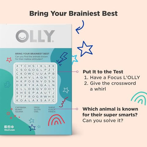 Mellow Buddies L’OLLY Pops – Lollipops Infantis com Ômega-3 ALA, L-Teanina e Colina – Apoia um Humor Calmo – 30g - OLLY