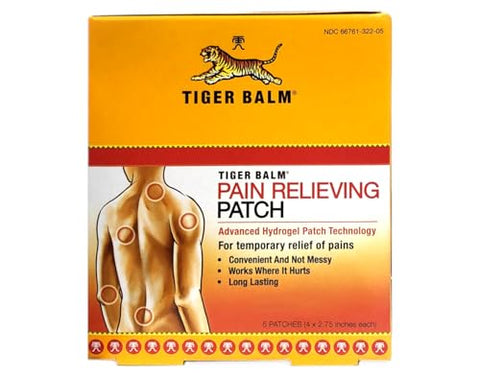 Prince Of Peace - Tiger Balm Patch Alívio da Dor, Pacotes de 5 Unidades (Embalagem com 6)