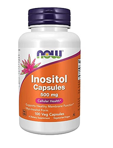 Inositol 500mg – 100 Cápsulas (Pacote com 3) – Compre Agora! - NOW Foods