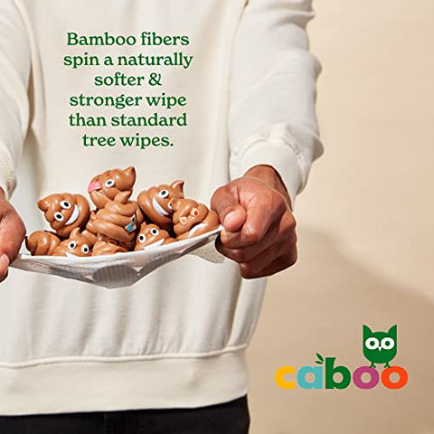 Lenços Umedecidos para Bebês, 216 Unidades, Sem Perfume, Eco-Friendly, Feitos com Viscose de Bambu, Livres de Produtos Químicos Agressivos, Fórmula para Pele Sensível à Base de Plantas, Certificados BRC, FSC, FDA e ISO - Caboo