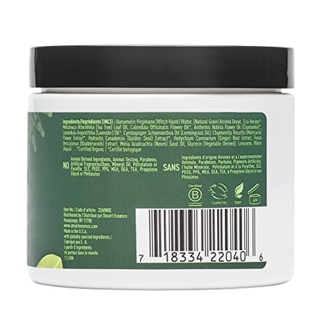 Desert Essence - Desert Essene Almofadas de Limpeza Facial Diária com Puro Óleo de Tea Tree Australiano, Hamamélis e Calêndula  Desert Essene