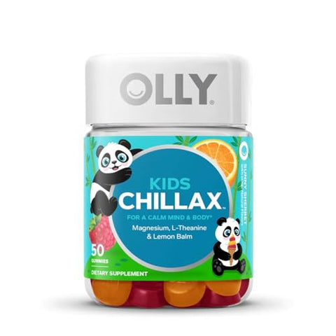 Kids Chillax – Gomas de Magnésio com L-Teanina, Melissa e Sabor de Sorvete – 50 Unidades - OLLY
