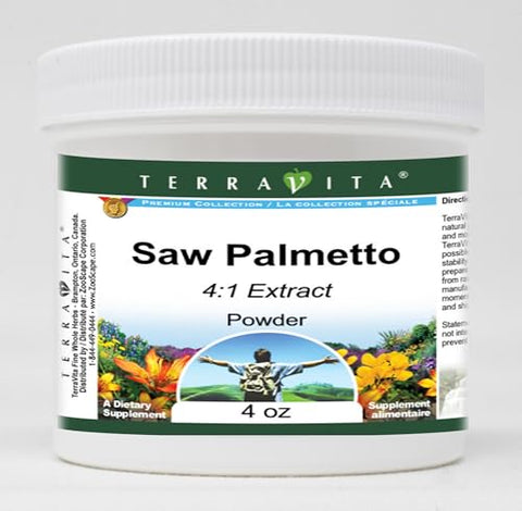 Terravita - Extrato em Pó de Saw Palmetto 4:1 (4 oz, ZIN: 420574) – 4 oz convertido para 113 g