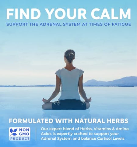 Healths Harmony - Suporte ao Sistema Adrenal – Fórmula Potente – 60 cápsulas – Marca X