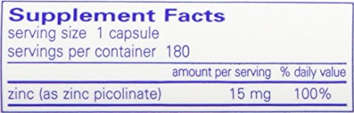 Suplemento de Zinco Picolinato 15 mg da Pure Encapsulations – Suporte ao Sistema Imunológico e Crescimento