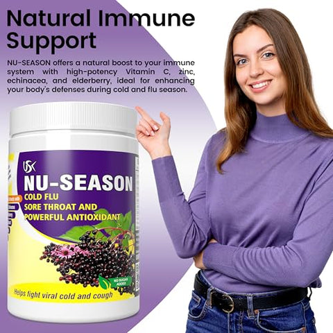 Unitech NU-Season | Suporte Imunológico | Vitamina C, Zinco, Equinácea | 100g - USK