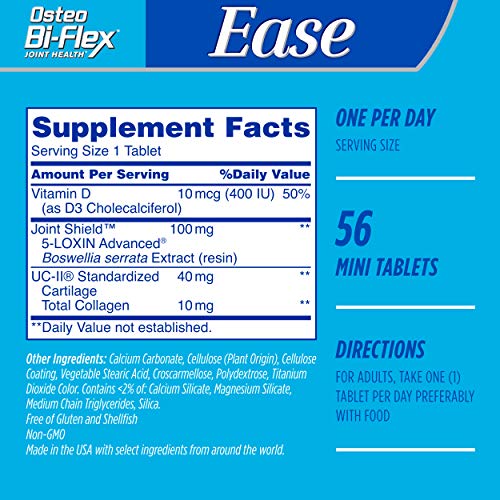 Ease Advanced Triple Action com Vitamina D – 28 Mini-Tablets, Pack de 2 – Comprimidos para Articulações - Osteo Bi-Flex