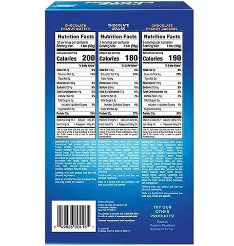 Barras de Proteína Pura, Lanches Nutritivos com Alto Teor de Proteína para Energia, Baixo Açúcar, Sem Glúten, Pacote Variado (Em Embalagem NEYUM) (23 Unidades)