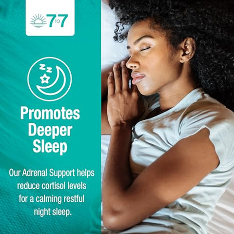 7 to 7 - Suplemento de Suporte Adrenal – Gerencie Cortisol, Combata a Fadiga, Aumente a Energia, Melhore o Sono com Adaptógenos