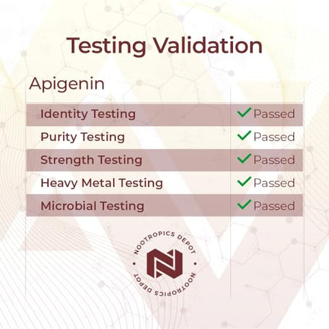 Cápsulas de Apigenina | 200mg | 120 Unidades | >98%% Apigenina | Suporta Níveis Saudáveis de Estresse - Nootropics Depot