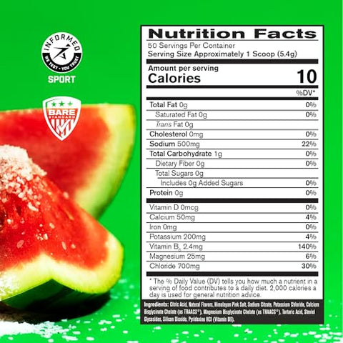 BPN Bebida Hidratante de Eletrólitos, Sem Açúcar, Keto, Melancia Salgada – 500ml - BARE PERFORMANCE NUTRITION
