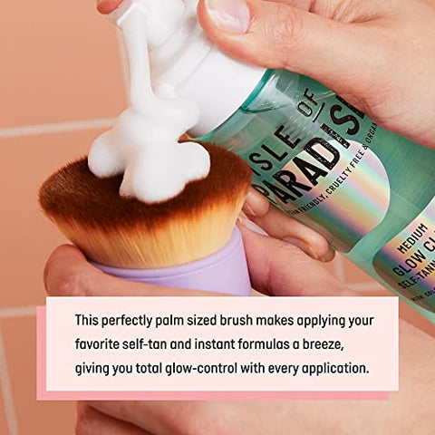 Pincel de Mistura e Aplicação Isle of Paradise Shape and Glow – Tamanho Compacto, Aplicador sem Listras para Rosto e Corpo  Isle of Paradise