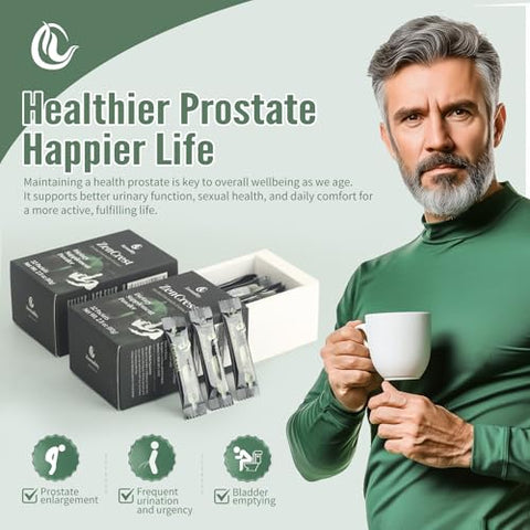 Zeroality - ZenCrest: Suplemento Natural para Próstata, Fórmula Herbal Chinesa Tradicional, Promove uma Próstata Saudável, Melhora a Função Urogenital, Sem Efeitos Colaterais, (32 Pacotes – 1 Caixa)