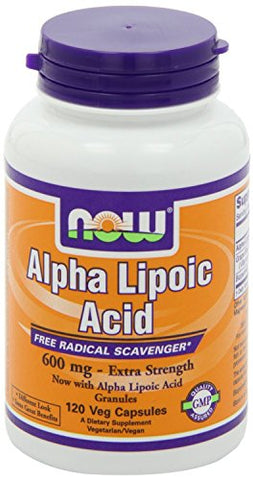 NOW Foods - Now Foods Ácido Alfa Lipóico 600 mg – 120 Cápsulas (Pacote com 2)
