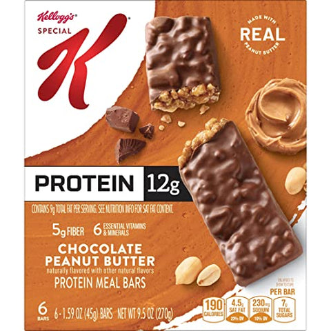 Special K - Kel Spc K Barra de Refeição 6 unidades – Chocolate Amendoim 9.5z (270g)