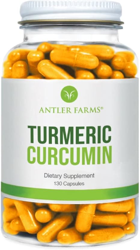 Cúrcuma Curcumina Pura 100%%, 130 Cápsulas, 95%% Curcuminoides | Antler Farms - Antler Farms