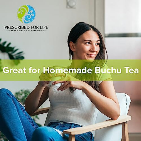 Buchu em Pó 4:1 Prescribed For Life | Extrato Natural de Folha de Agathosma betulina | Gerenciamento de Peso, Digestão e Desintoxicação | Livre de Glúten, Vegano, Não-OGM (340g)