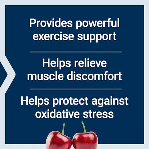 Tart Cherry com CherryPURE® – Antocianinas, Estresse Oxidativo, Recuperação Muscular, Suporte ao Exercício, Conforto Muscular – 60 Cápsulas Vegetarianas, Livre de Glúten, Não-OGM - Life Extension
