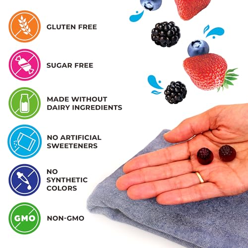 Kids Gummies Vegan 50 Superfoods 15 Vitaminas Minerais Suporte Imunológico 3g Fibra Mixed Berry 4 Anos 1 Mês (60 Gummies) - Orgain