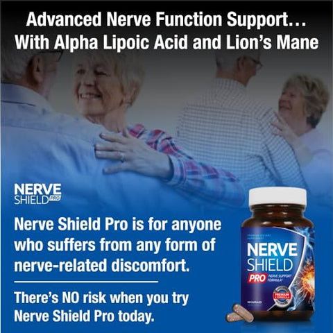 Generic - Nerve Shield Pro – Fórmula Avançada para Saúde dos Nervos com Ácido Alfa Lipóico, Cogumelo do Leão e 10 Ingredientes Essenciais para Alívio e Suporte Abrangente de Longo Prazo – 1 Pacote