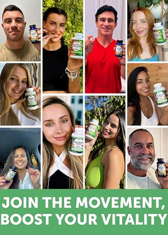 Cápsulas de Musgo do Mar Irlandês com Óleo de Semente Preta, Ashwagandha e Raiz de Bardana – Feito nos EUA - Lunakai