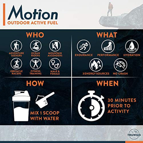 Motion – Pó para Bebida Pré-Treino Natural para Homens – 100g - TruWild